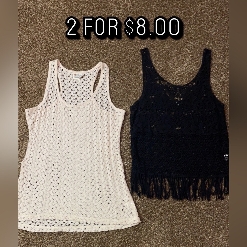 Lace Crochet Tank Tops                       2 tops 1 price